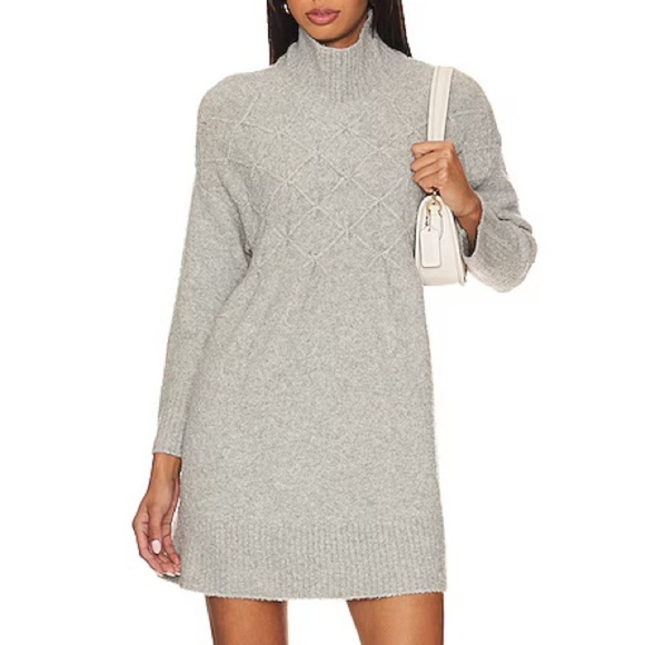 FREE PEOPLE Jaci Sweater Dress in Heather Gray Size XS NWT - Picture 1 of 13